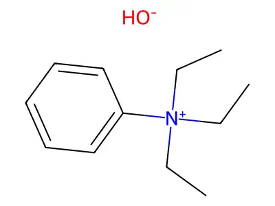Benzenaminium, N,N,N-triethyl-, hydroxide (1:1) structure