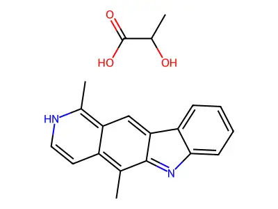 Olivacine lactate structure