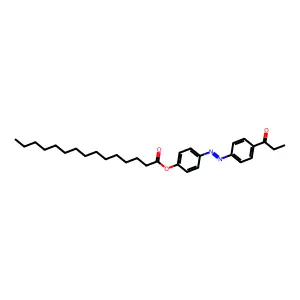 4-Propionyl-4'-n-pentadecanoyloxyazobenzene structure