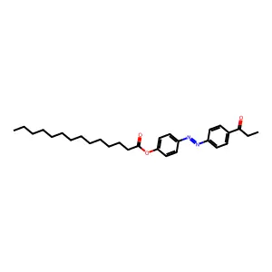 4-Propionyl-4'-n-tetradecanoyloxyazobenzene structure