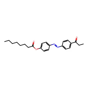 4-Propionyl-4'-n-octanoyloxyazobenzene structure