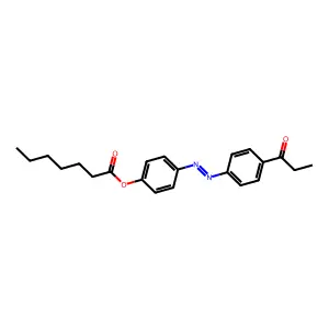 4-Propionyl-4'-n-heptanoyloxyazobenzene structure