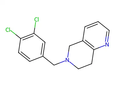 1,6-Naphthyridine, 5,6,7,8-tetrahydro-6-((3,4-dichlorophenyl)methyl)- structure
