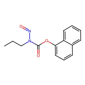 1-naphthyl-N-propyl-N-nitrosocarbamate structure