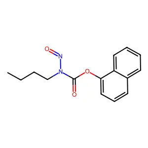 1-naphthyl-N-butyl-N-nitrosocarbamate structure