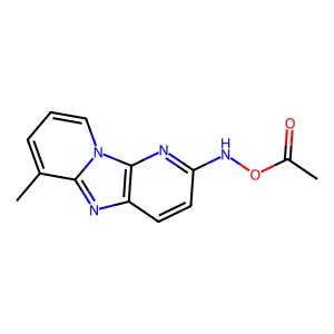 Dipyrido(1,2-alpha:3',2'-d)imidazol-2-amine, N-(acetyloxy)-6-methyl- structure