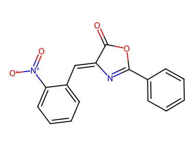 4-[(2-Nitrophenyl)methylidene]-2-phenyl-1,3-oxazol-5-one structure