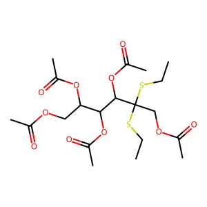 [2,3,4,6-Tetraacetyloxy-5,5-bis(ethylsulfanyl)hexyl] acetate structure