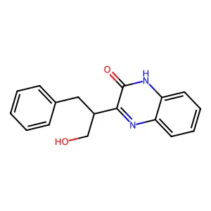 3-(1-hydroxy-3-phenylpropan-2-yl)-1H-quinoxalin-2-one structure
