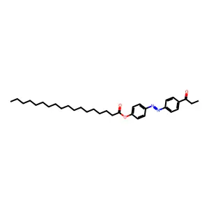 4-Propionyl-4'-n-octadecanoyloxyazobenzene structure