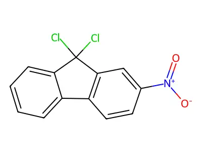 9,9-Dichloro-2-nitrofluorene structure