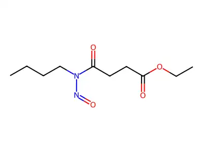 Ethyl N-butyl-N-nitrososuccinamate structure