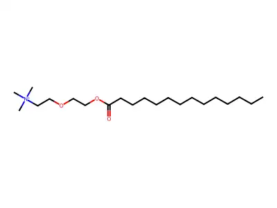 N,N,N-Trimethyl-2-[2-[(1-oxotetradecyl)oxy]ethoxy]ethanaminium structure