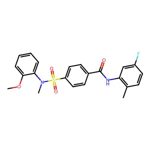 N-(5-fluoro-2-methylphenyl)-4-[(2-methoxyphenyl)-methylsulfamoyl]benzamide structure