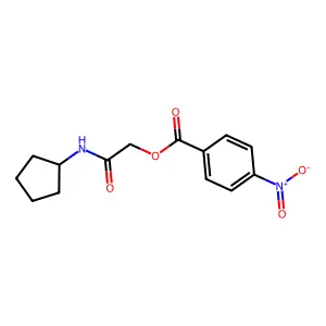 [2-(Cyclopentylamino)-2-oxoethyl] 4-nitrobenzoate structure