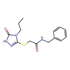 N-benzyl-2-[(5-oxo-4-propyl-1H-1,2,4-triazol-3-yl)sulfanyl]acetamide structure