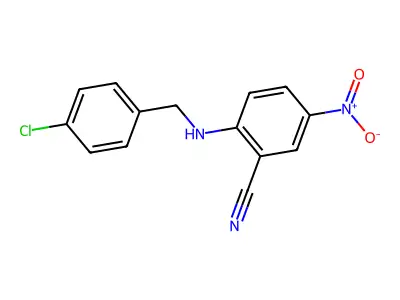 2-[(4-Chlorobenzyl)amino]-5-nitrobenzonitrile structure