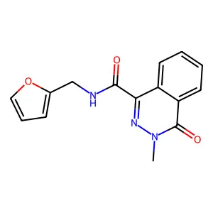 N-(furan-2-ylmethyl)-3-methyl-4-oxo-3,4-dihydrophthalazine-1-carboxamide structure