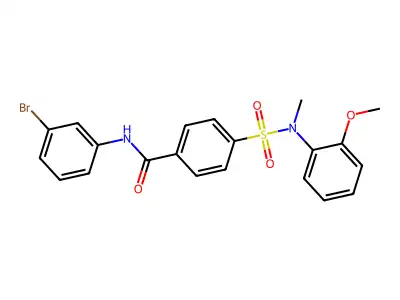 N-(3-bromophenyl)-4-[(2-methoxyphenyl)-methylsulfamoyl]benzamide structure