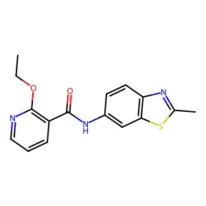 2-ethoxy-N-(2-methyl-1,3-benzothiazol-6-yl)pyridine-3-carboxamide structure
