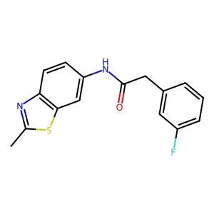 2-(3-fluorophenyl)-N-(2-methyl-1,3-benzothiazol-6-yl)acetamide structure