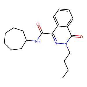 3-butyl-N-cycloheptyl-4-oxophthalazine-1-carboxamide structure