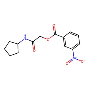 [2-(Cyclopentylamino)-2-oxoethyl] 3-nitrobenzoate structure