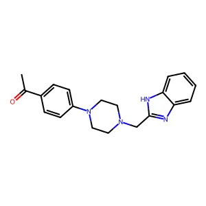 1-[4-[4-(1H-benzimidazol-2-ylmethyl)piperazin-1-yl]phenyl]ethanone structure
