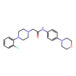 2-[4-(2-fluorophenyl)piperazin-1-yl]-N-(4-morpholin-4-ylphenyl)acetamide structure