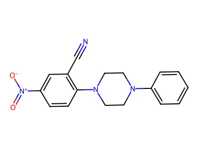 5-Nitro-2-(4-phenylpiperazin-1-yl)benzonitrile structure
