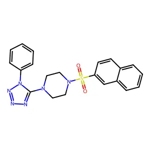 1-(2-Naphthalenylsulfonyl)-4-(1-phenyl-1H-tetrazol-5-yl)piperazine structure