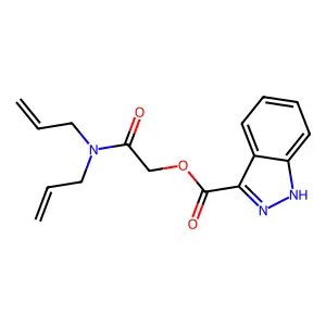 [2-[bis(prop-2-enyl)amino]-2-oxoethyl] 1H-indazole-3-carboxylate structure