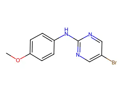 5-bromo-N-(4-methoxyphenyl)pyrimidin-2-amine structure