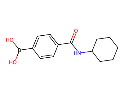 (4-(Cyclohexylcarbamoyl)phenyl)boronic acid structure