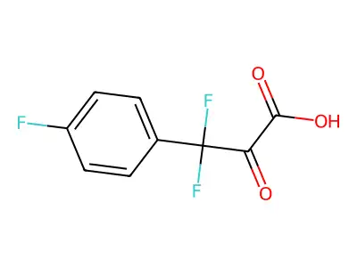 3,3-Difluoro-3-(4-fluorophenyl)-2-oxopropanoic acid structure