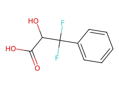 3,3-Difluoro-2-hydroxy-3-phenylpropanoic acid structure