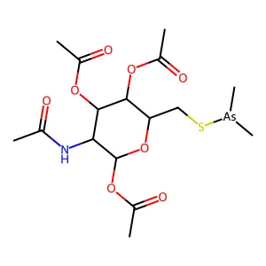 [5-Acetamido-4,6-diacetyloxy-2-(dimethylarsanylsulfanylmethyl)oxan-3-yl] acetate structure