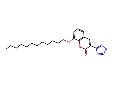 2H-1-Benzopyran-2-one, 8-(dodecyloxy)-3-(1H-tetrazol-5-yl)- structure