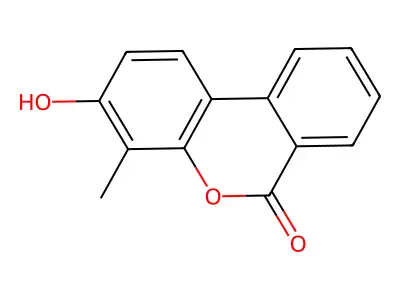 3-hydroxy-4-methyl-6H-benzo[c]chromen-6-one structure