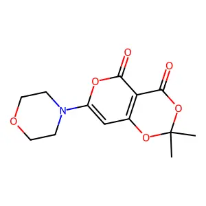 2,2-Dimethyl-7-morpholin-4-yl-4H,5H-pyrano(4,3-d)(1,3)dioxine-4,5-dione structure