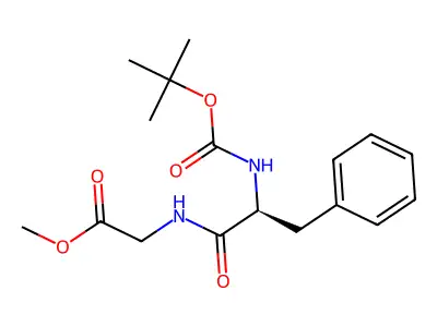 N-[(1,1-Dimethylethoxy)carbonyl]-D-phenylalanylglycine methyl ester structure