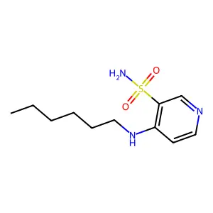 4-(Hexylamino)pyridine-3-sulfonamide structure
