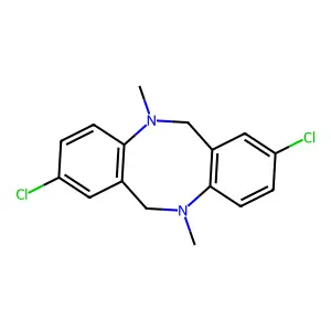 2,8-dichloro-5,11-dimethyl-6,12-dihydrobenzo[c][1,5]benzodiazocine structure