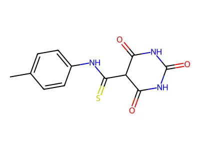5-Pyrimidinecarboxy-p-toluidide, 1,2,3,4,5,6-hexahydro-2,4,6-trioxothio- structure