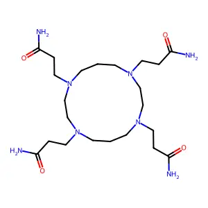 3,3',3'',3'''-(1,4,8,11-tetraazacyclotetradecane-1,4,8,11-tetrayl)tetrapropanamide structure