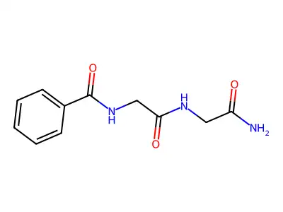 N-(Benzoylglycyl)glycine amide structure