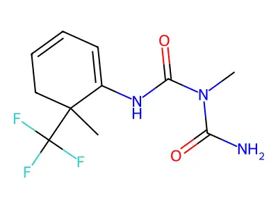 Imidodicarbonic diamide, N,2-dimethyl-N'-(2-(trifluoromethyl)phenyl)- structure