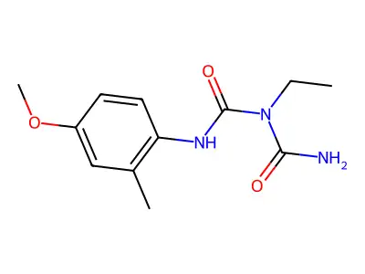 Imidodicarbonic diamide, N-ethyl-N'-(4-methoxyphenyl)-2-methyl- structure