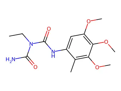 Imidodicarbonic diamide, N-ethyl-2-methyl-N'-(3,4,5-trimethoxyphenyl)- structure
