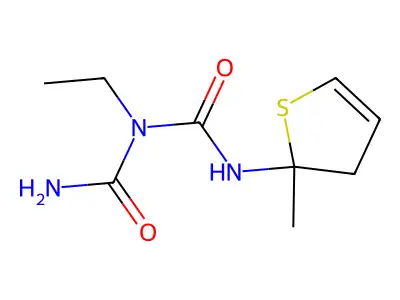 Imidodicarbonic diamide, N-ethyl-2-methyl-N'-2-thienyl- structure